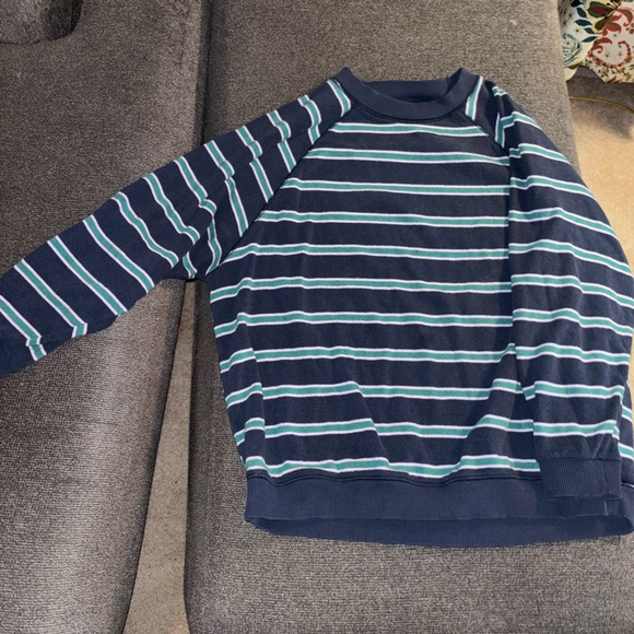 American Eagle Navy Sweater with Stripes - Picture 1 of 5